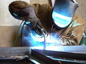 Construction welding work