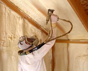 Spray insulation work